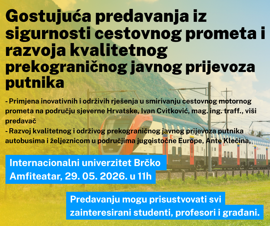 Gostujuća predavanja iz sigurnosti cestovnog prometa i razvoja kvalitetnog prekograničnog javnog prijevoza putnika